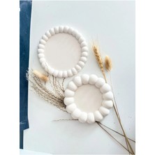 Bernami Pinterest Bubble 2'li Dekoratif Beton Tabak Takı Tabağı Bardak Altlığı