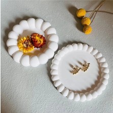 Bernami Pinterest Bubble 2'li Dekoratif Beton Tabak Takı Tabağı Bardak Altlığı