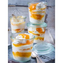 Feyza Design 290 ml Kapaklı Cam Kavanoz Seti, 4’lü Paket, Şeffaf ve Şık Tasarım