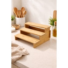 Feyza Design Ahşap Baharatlık Düzenleyici, Çıkarılabilir Bölmeli Organizer Stand