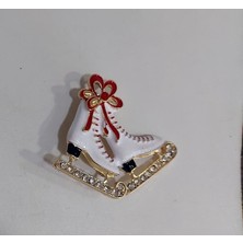 Es Dekor Buz Pateni Broş Yaka Iğnesi 1 Adet