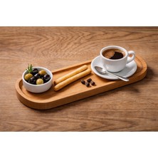 Debreli Ahşap - Masif Kayın Ağacından Oval Büyük Boy Sunumluk