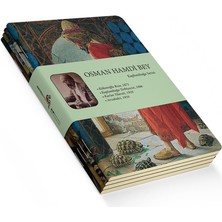 Retronote Kaplumbağa Serisi - A5, Osman Hamdi Bey 4'lü Defter Seti Iıı, Çizgisiz, Toplam 256 Sayfa,