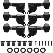 Ab1-Bk Akustik Gitar Kaliteli Burgu Takımı Yedek Parça Siyah Renk