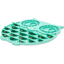 Yavru Köpek Mama Yeme Oyuncağı, Baykuş Şeklinde, Silikon, Yeşil, 30X28CM