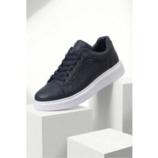 Erkek Spor Ayakkabı Günlük Sneaker Lacivert Renk Ortopedik Tabanlı M801