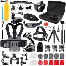 50 Parça Aksiyon Kamera Aksesuar Seti Çantalı – Gopro ile Uyumlu, ile Uyumlu, INSTA360 ile Uyumlu Ça
