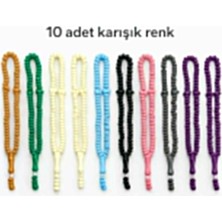 10 Adet Hediyelik Cami Tesbihi 99'lu Plastik Tesbih Hac Umre Mevlüt Hediyelik