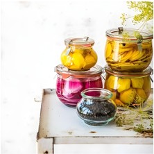 Feyza Design 580 ml Lale ve 220 ml Deco Saklama Kavanoz Seti, Şık ve Kullanışlı Pakete Sahip