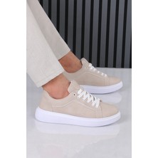 Soft Bej Erkek Spor Ayakkabı Günlük Sneaker Ortopedik Tabanlı M801