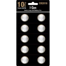 I-Gen CR2016 Pil 10'lu Paket Lityum Düğme Pil 3V 2016