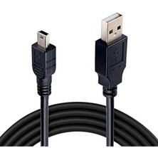 4575 Mini USB To USB Data Şarj Kablosu, Siyah