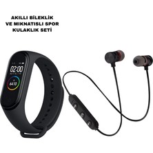 Aydogan's M6 Akıllı Bileklik ve Bluetooth Spor Kulaklık 2’li Set