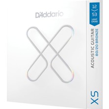 D'addario 12-53 Light, Xs 80/20 Bronz Kaplamalı Akustik Gitar Telleri