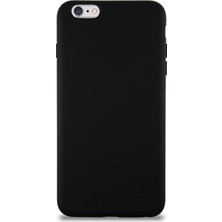 Kzy Iletişim iPhone 6s ile Uyumlu Kapak ile Uyumlu Içi Kadife Lansman Silikon Kılıf - Siyah