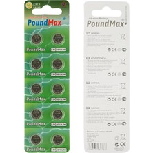 10 Adet LR44 AG13 A76, G13, L1154, SR44, G13A 1,5 V Poundmax Alkalin Düğme Pil Paketi Cıva Içermeyen