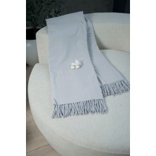 ICON SILK %100 Saf Ipek Koltuk Şalı (Açık Gri)