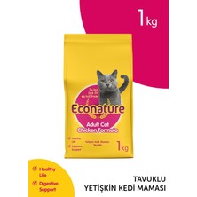 Econature Yetişkin Kedi Mamasi Tavuklu 1 kg Sari Ambalaj
