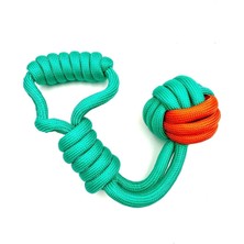 Ekstra Düğümlü Dayanıklı Diş Ipli Köpek Stres Topu Oyuncağı