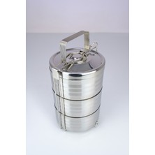 Feyza Design 3’lü Çelik Hazneli Yemek Saklama ve Sefer Tası Gri