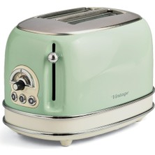 Ekmek Kızartma Makinesi 2 Dilim Yeşil 0155/14-810 Watt, Metal Gövde, 2 Dilim Kapasite, Buz Çözme, Is