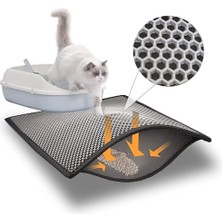 Bypet Elekli Kedi Kumu Paspası Küçük Boy (Gri)