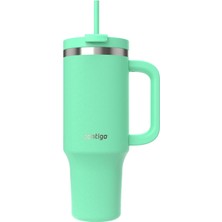 Üniseks Yetişkin Tumbler Pipetli Yalıtımlı Su Şişesi, 1.2l, Açık Yeşil