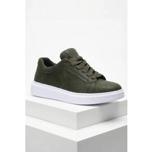 Erkek Spor Ayakkabı Günlük Sneaker Soft Haki Renk Ortopedik Tabanlı M801