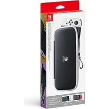 Nıntendo Swıtch Taşıma Kılıfı ve Ekran Koruyucu Siyah Beyaz