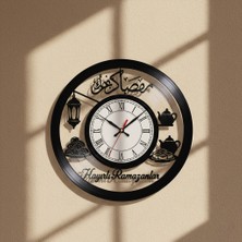 Craftverse Ramazan Hediyesi Özel Tasarım Vinil Plak Saat – Islami Duvar Sanatı