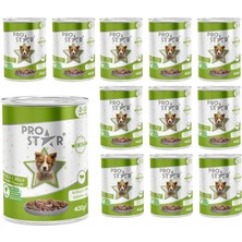 Prostar Yavru Köpek Kuzulu ve Jöleli Konserve Mama 400 gr x 12 Adet