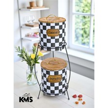 Feyza Design Çift Katlı Patates ve Soğan Sepeti, Pratik Saklama Kovası