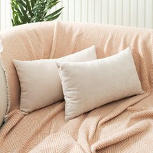 Özenev Ölçü Seçenekli Kırlent Kılıfı Dekoratif Düz Sade Kadife Dokulu Punch Yapılabilir 30X50 cm Ekr