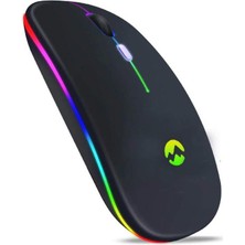 SM-BT11 USB Siyah 2in1 Bluetooth ve 2.4ghz Şarj Edilebilir Kablosuz Mouse
