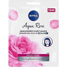 Aqua Rose Hyaluron ve Organik Gül Suyu Içeren Nemlendirici Kağıt Maske, 1 Adet, Tüm Cilt Tipleri Içi