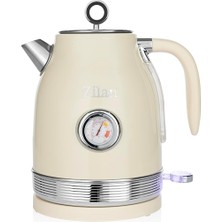 Zilan ZLN1184 Retro Su Isıtıcısı – 1,7l Kapasiteli Krem Kattle, 2200W Güç, 360° Kablosuz Tasarım