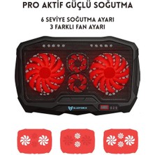 Blueforce Speeder Sx-15 4 Fanlı Notebook Laptop Soğutucu 9"-17" Inç LCD Kontrol Panelli Aktif Soğutma