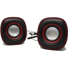G-System D015 Stereo USB Hoparlör Bilgisayar Pc Tablet Notebook Kırmızı