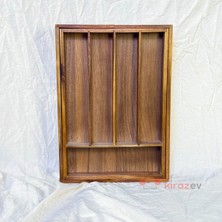 Feyza Design Ayarlanabilir Akasya Kaşıklık, Çekmece Iç Düzenleyici 25.5X35/40X35 cm