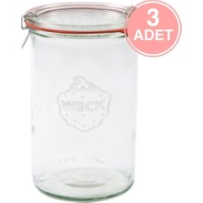 Feyza Design 3'lü 1000 ml Cam Saklama Kavanoz Seti, Şık ve Dayanıklı Tasarım