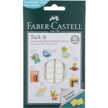Faber-Castell Tack-It Beyaz, 50 Gr, 90 Parça, Yeniden Kullanılabilir Hamur Yapıştırıcı, Sökülebilir