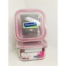 Feyza Design Şık 2'li Kare Cam Saklama Kabı Seti, Pratik ve Güvenli Saklama