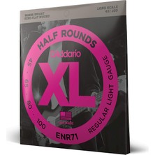 D'addario ENR71 Bas Gitar Tel Seti, Half Round Bass, Regular Lıght