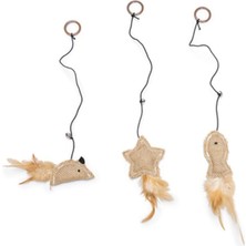 Karlıe Tüylü ve Ipli Kedi Oyuncağı 10 Cm, 555-48148