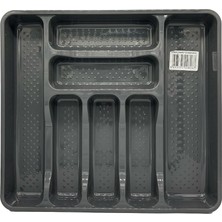 Sev Plastik 39X42,5X5 cm Çekmece Içi Jumbo Boy 7 Gözlü Kaşıklık Antrasit