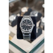 Slazenger Gümüş Renk Erkek Kol Saati | 41MM, Siyah Kadran, Paslanmaz Çelik, 10 Atm