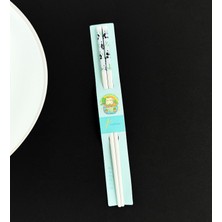 Desenli Metal Chopstick (Gri)