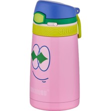 Fiftyfifty Çocuk 350 ml Pipetli Paslanmaz Çelik Termos Bpa Içermez 7 Renk Pembe
