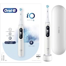 Oral-B Io - 6 Beyaz Şarjlı Diş Fırçası Yüksek Performans ve 5 Akıllı Mod ile Kullanıcı Dostu