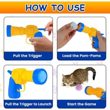 Kedi Oyun Tabancası Interaktif - Peluş Toplarla Eğlenceli Oyun Zamanı, Ekstra Peluş Toplar